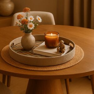 Dienblad zigzag rond