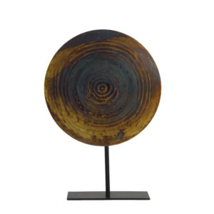 Ornament op voet 35x10x51 cm Garas vurig brons - mat zwart - Medium