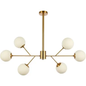 Hanglamp Amy - Wit goud -bol