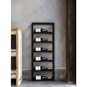 Stalen wijnrek 6 flessen