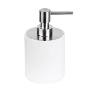 Zeepdispenser by Piet Boon PB502 vrijstaand mat roestvast staal AISI 316/wit Corian®