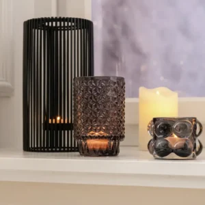 Theelichthouder Alron grijs