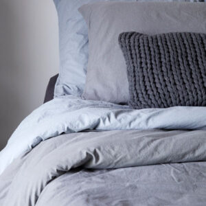 Luca katoensatijnen dekbedovertrek - Grey, 240-220