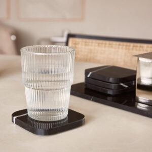 Mooisa Onderzetters Marmer - Organisch - Set van 4 stuks - 1x10x1cm